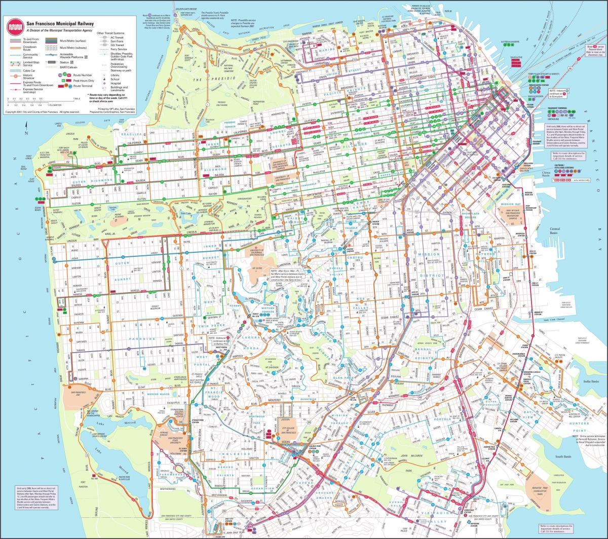 Mapa de San Francisco ferroviário