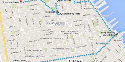 San Francisco chinatown e a uma curta turnê mapa
