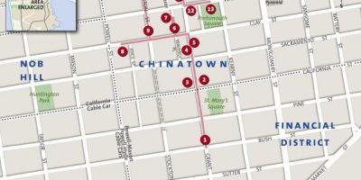 Mapa da chinatown de San Francisco