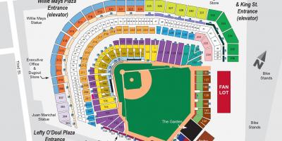 Mapa da at&t park stadium