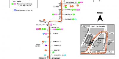 São Francisco de ônibus 28 mapa de rotas