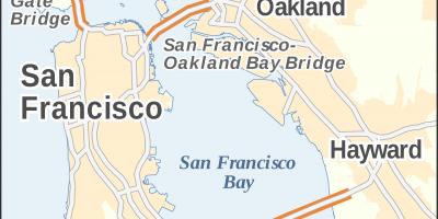 Mapa de San Francisco, a ponte golden gate