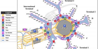 Mapa de kSFO aeroporto