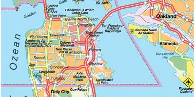 Mapa de east bay cidades