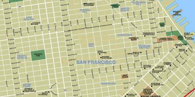 Mapa da cidade de San Francisco, ca