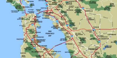 San Francisco e mapa da área de