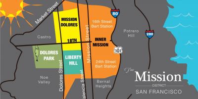 Mapa do bairro mission de são Francisco