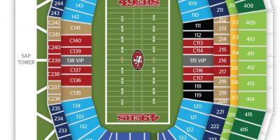 Mapa de San Francisco 49ers estádio