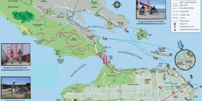 Mapa de San Francisco passeio de bicicleta