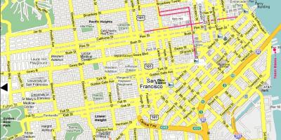 San Francisco lugares de interesse mapa