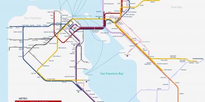 São Francisco sistema de metrô mapa