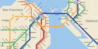 SFO mapa do metrô