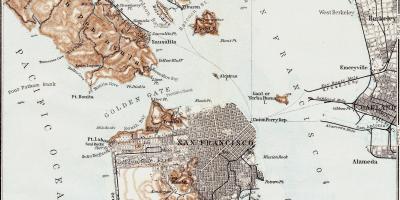 Mapa do vintage San Francisco 