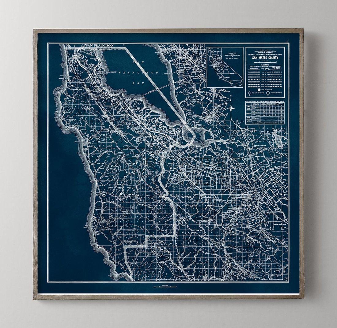 Mapa da área da baía de arte