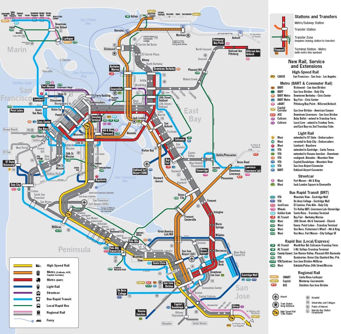Mapa da área da baía de trem