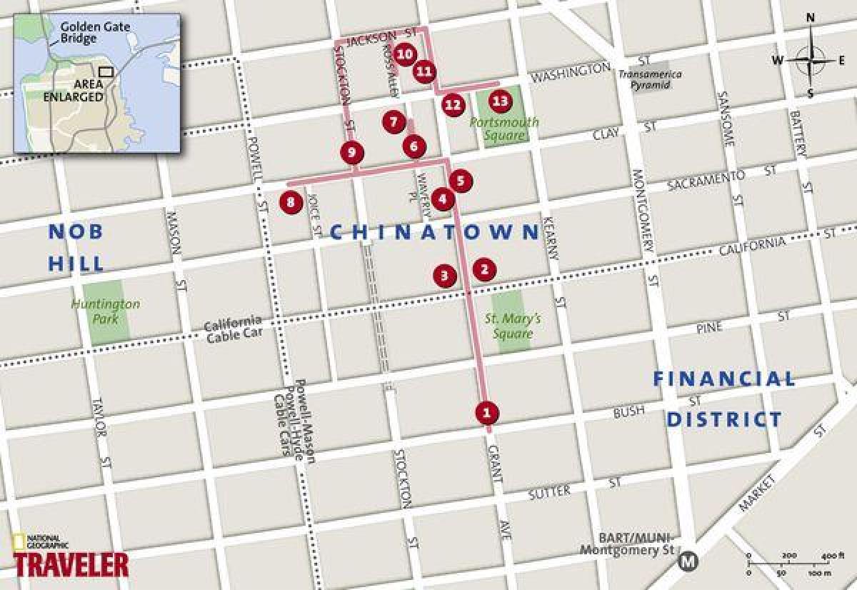 mapa da chinatown de San Francisco