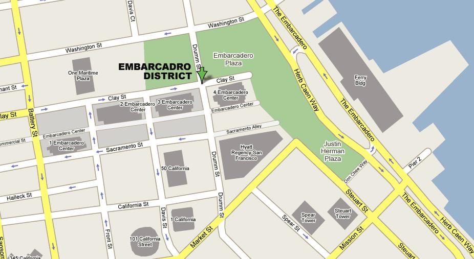Mapa de embarcadero em são Francisco