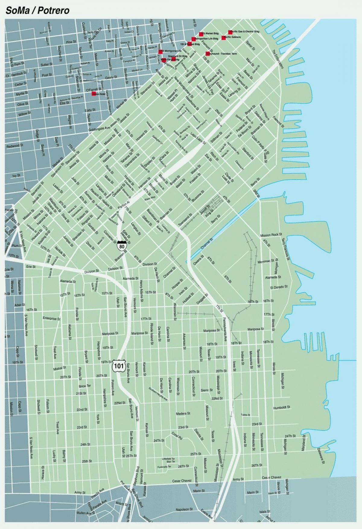 mapa da soma de San Francisco