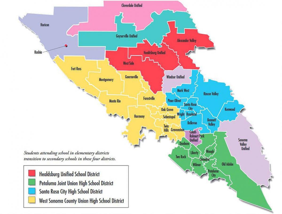 San Francisco school mapa do distrito