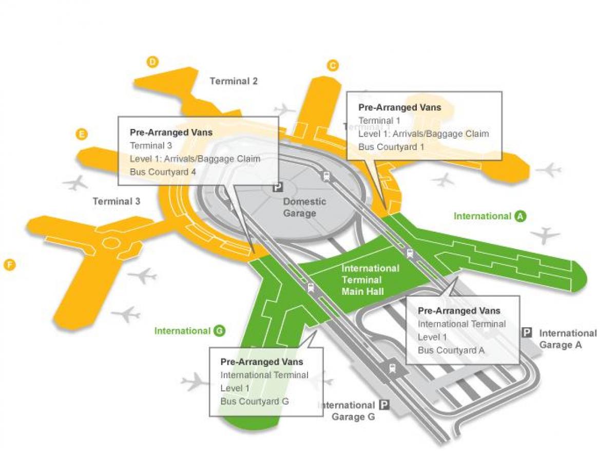 Mapa do aeroporto de San Francisco de reclamação de bagagem