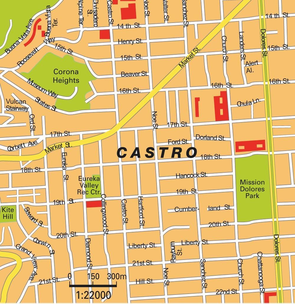 Mapa de castro, em são Francisco