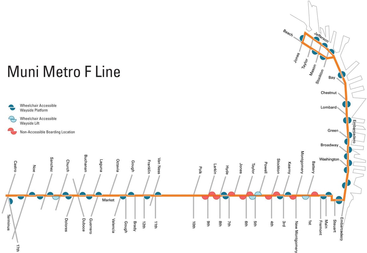 f linha de mapa de são Francisco