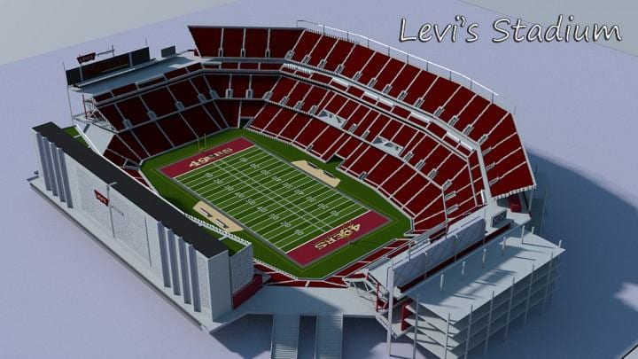 levi estádio do mapa em 3d