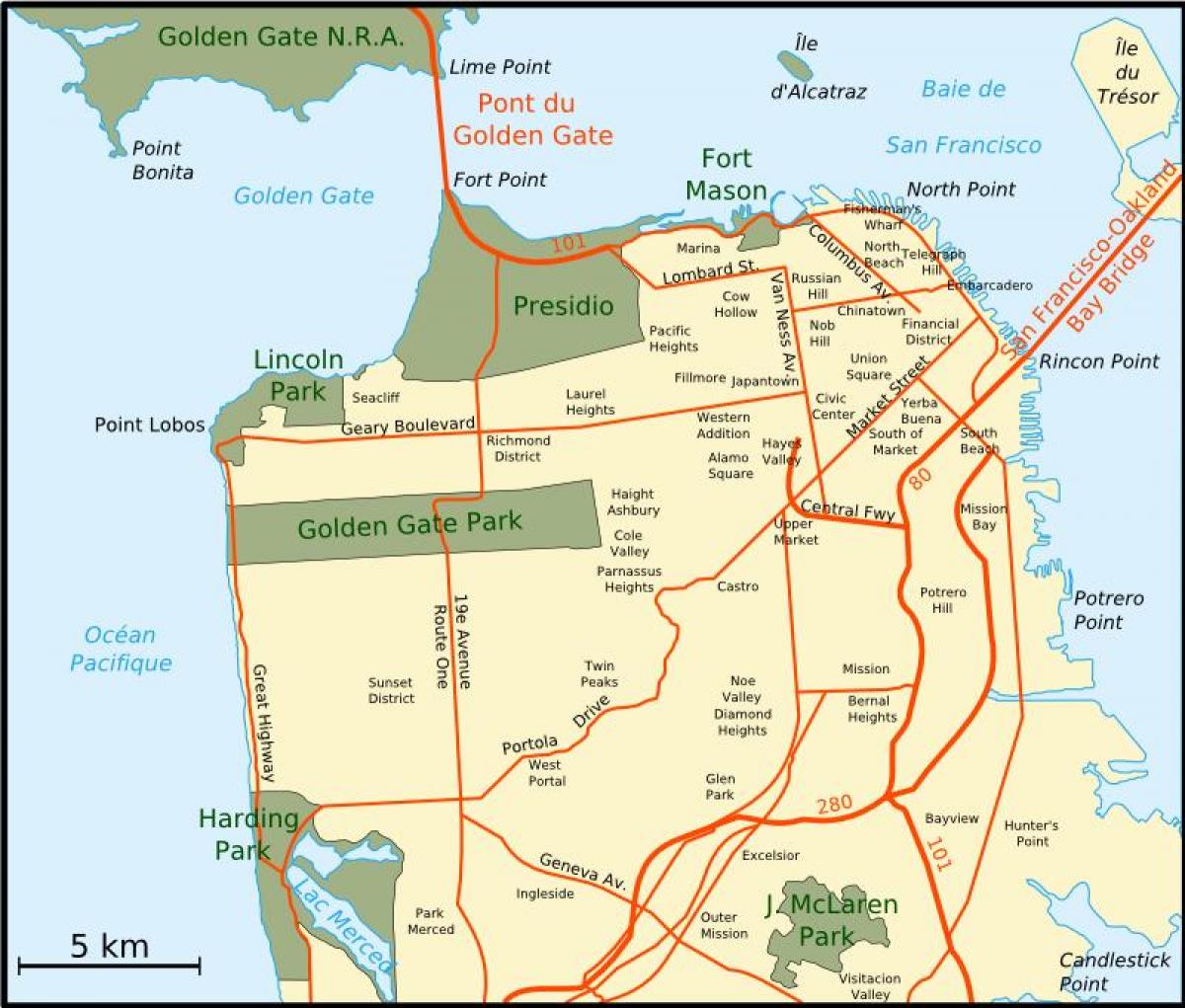 Mapa da maior área da baía de