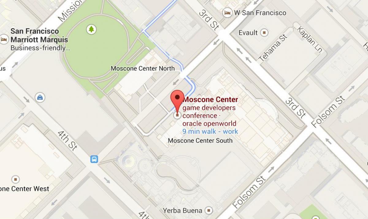 Mapa do moscone center em San Francisco