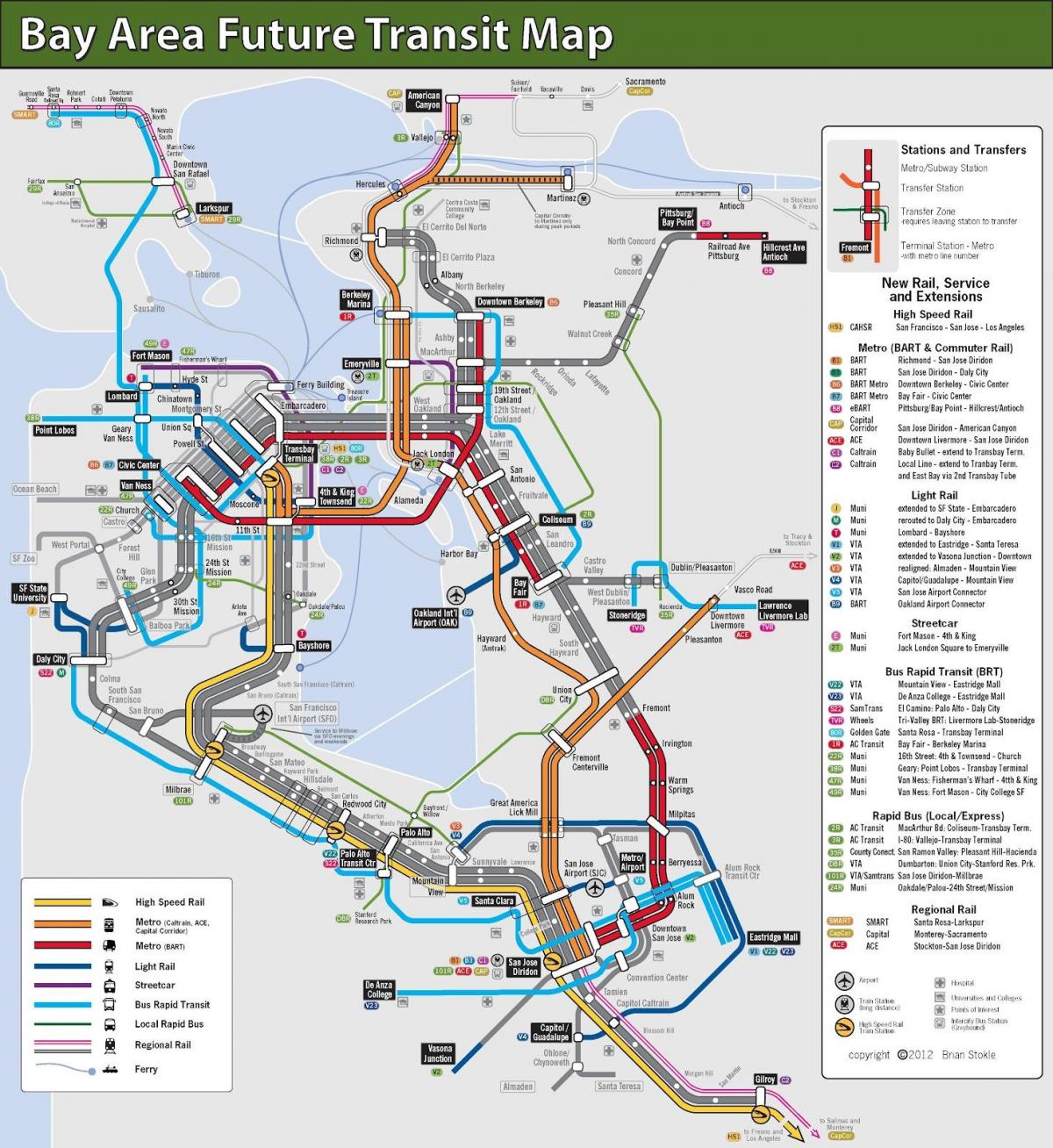 São Francisco de transporte de massa mapa