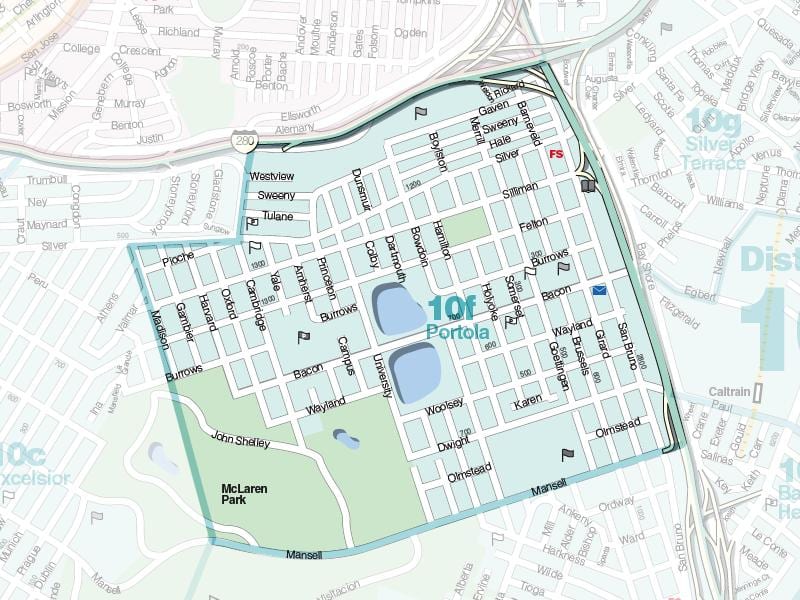 portola bairro são Francisco mapa
