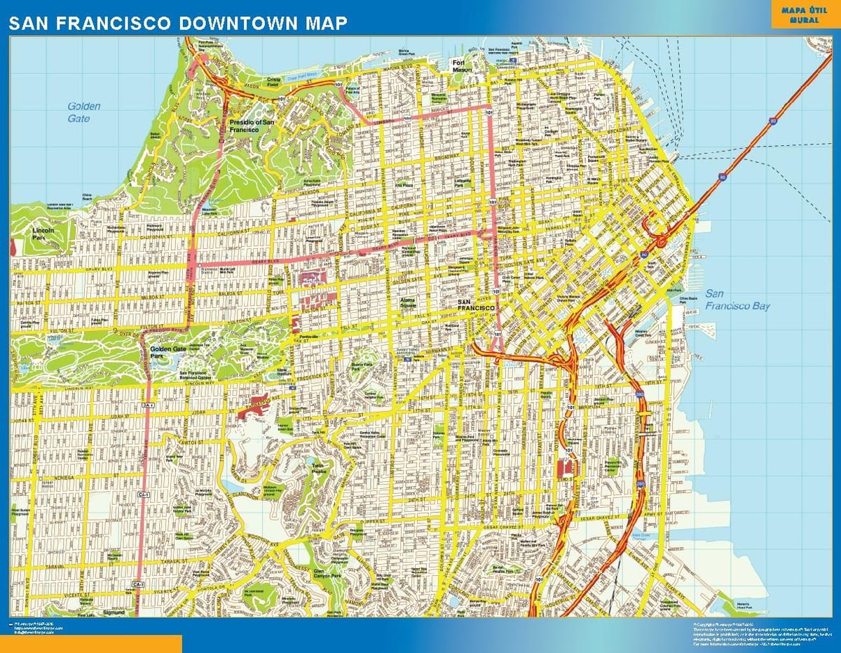 Mapa de são Francisco de parede