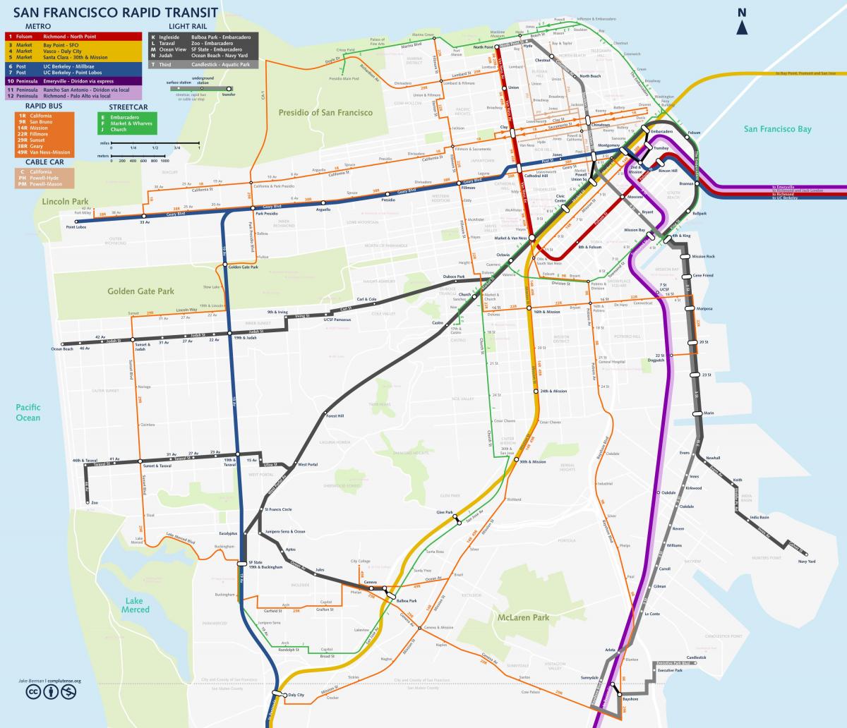 Mapa de San Fran trânsito