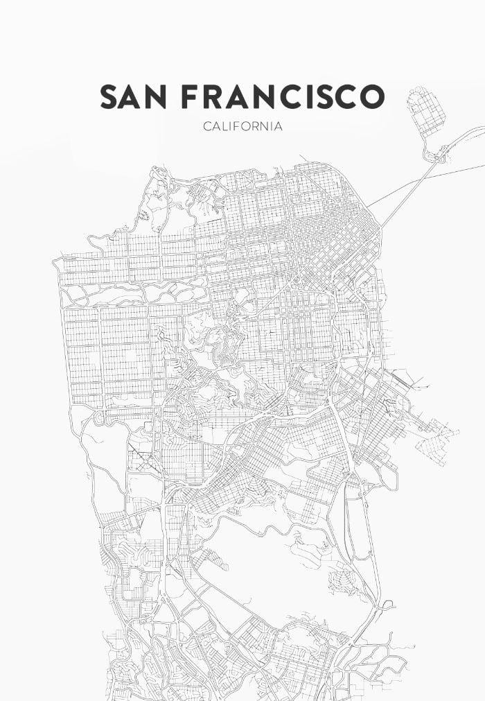 imprimir o mapa de são Francisco
