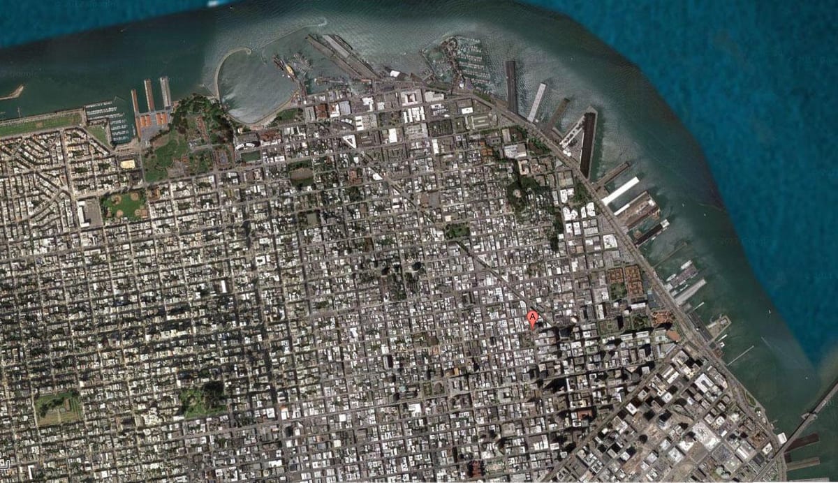 Mapa de são Francisco de satélite