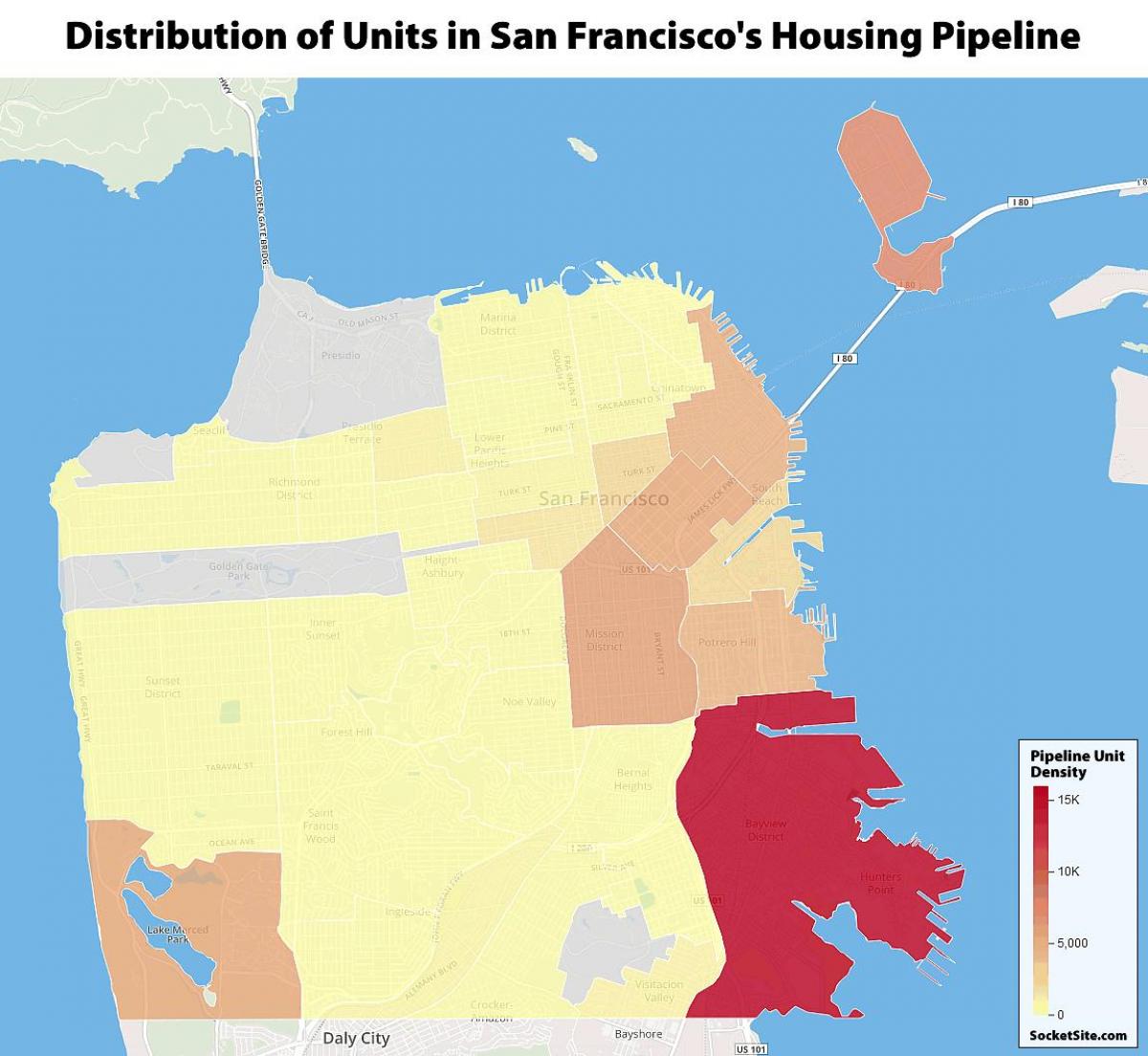 San Francisco públicas de habitação mapa