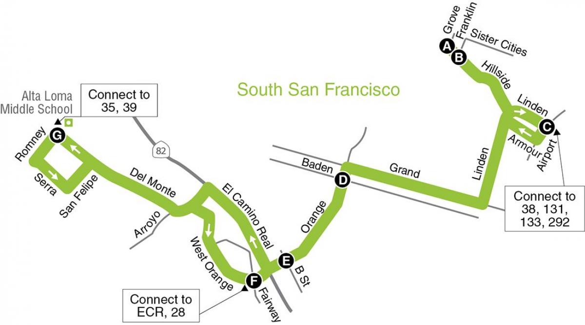 Mapa de San Francisco escolas de ensino fundamental