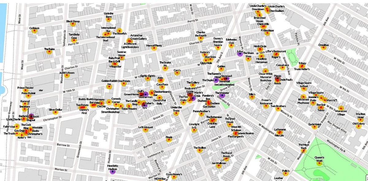 San Francisco gay mapa do distrito