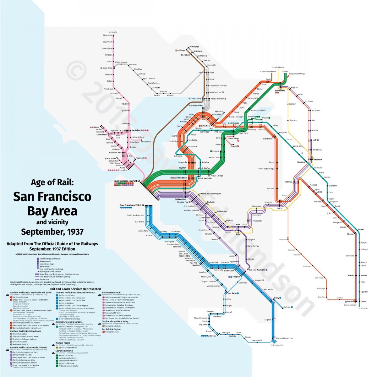 San Fran trem mapa