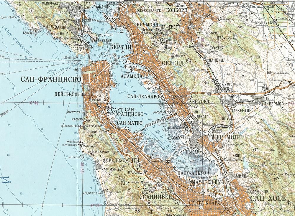 Mapa do soviete de são Francisco