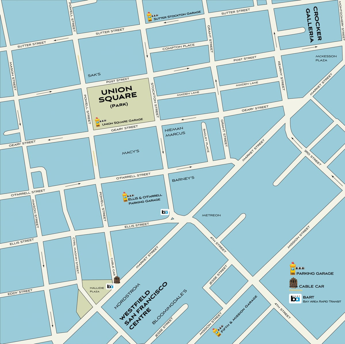 São Francisco de compras mapa