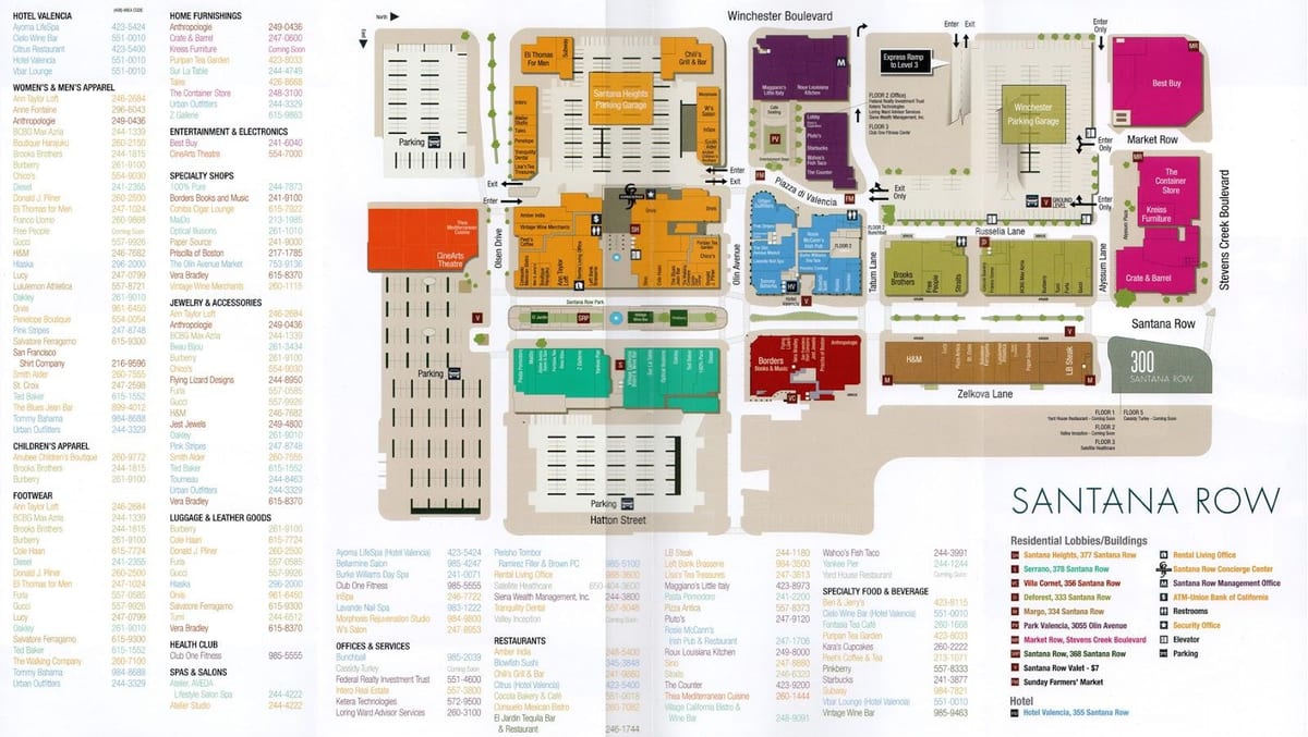 westfield San Francisco centre mapa