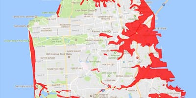 San Francisco áreas para evitar mapa