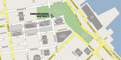 Mapa de embarcadero em são Francisco