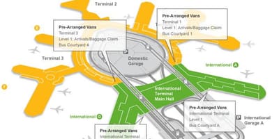 Mapa do aeroporto de San Francisco de reclamação de bagagem