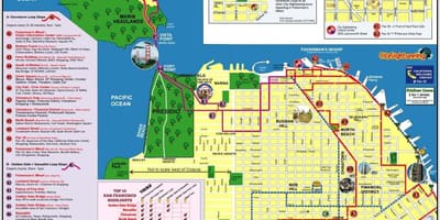 Excursão pela cidade de San Francisco tour mapa