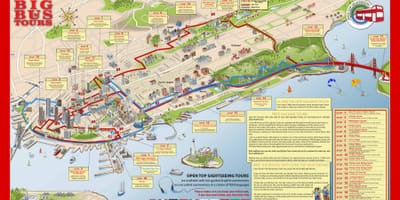 San Francisco hop on hop off mapa de ônibus