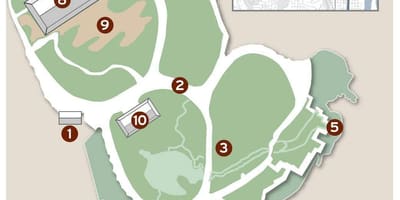Mapa do jardim de chá japonês
