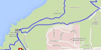Mapa de lands end em são Francisco 