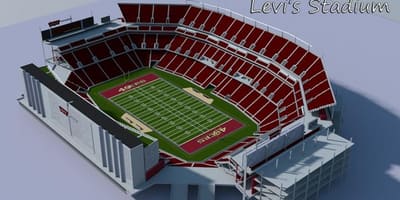 Levi estádio do mapa em 3d